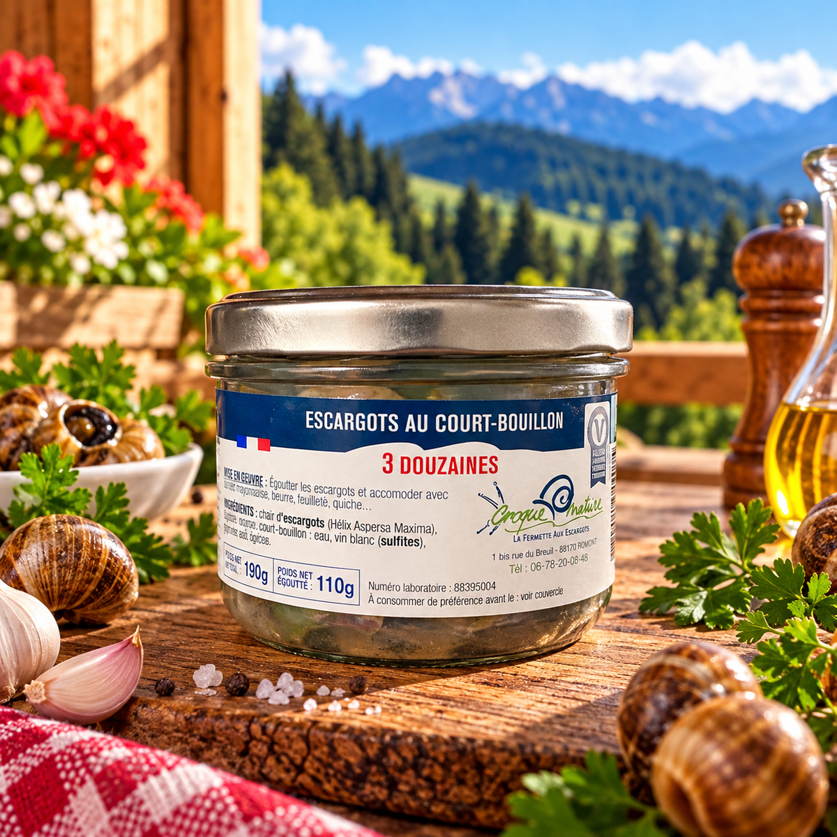Escargots au court-bouillon – 3 douzaines
