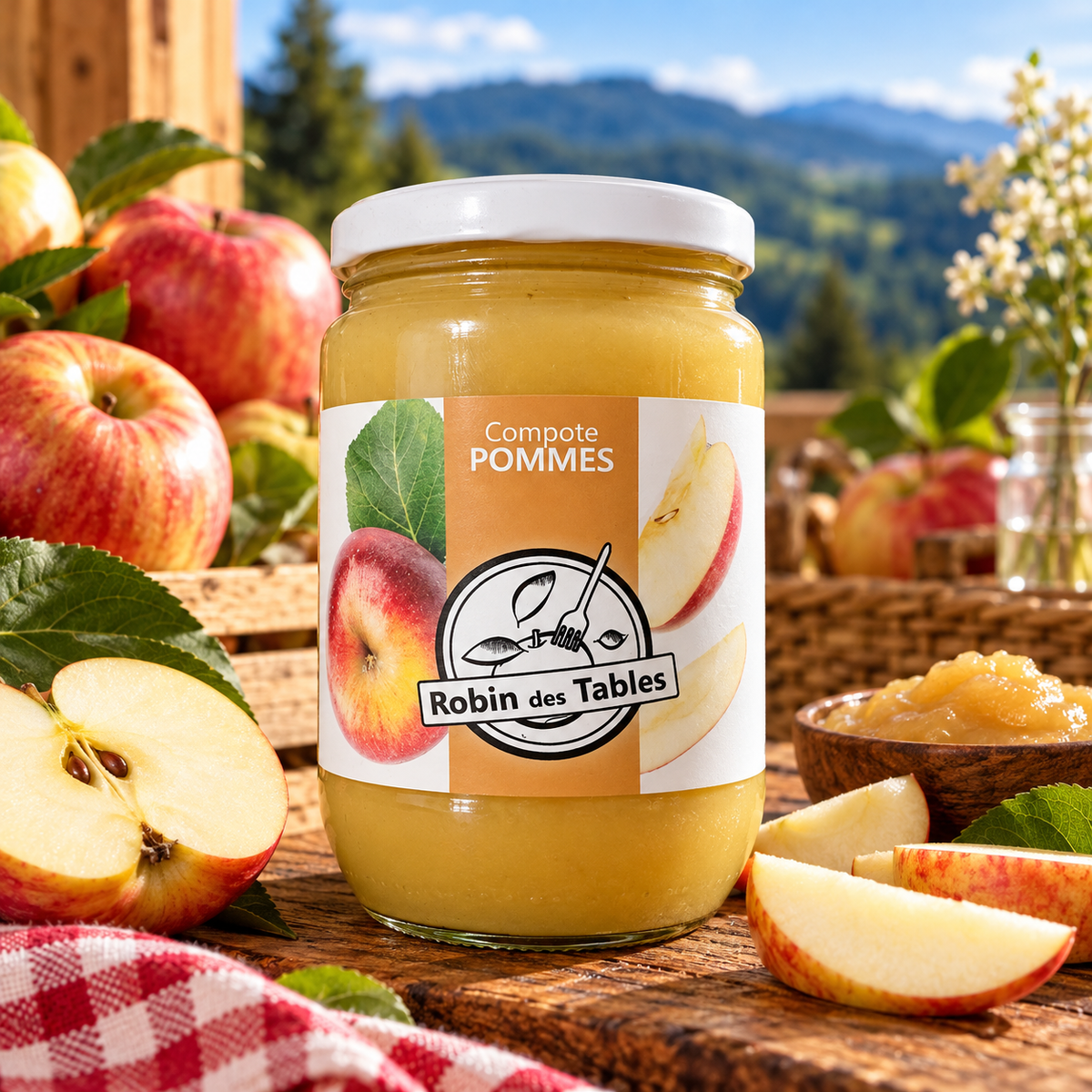 Compote de pomme  600gr Bio