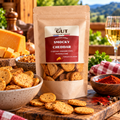 Crackers Apéro Smocky Cheddar – Cheddar, Oignons Frits & Paprika Fumé – Oncle Gut – 100 g