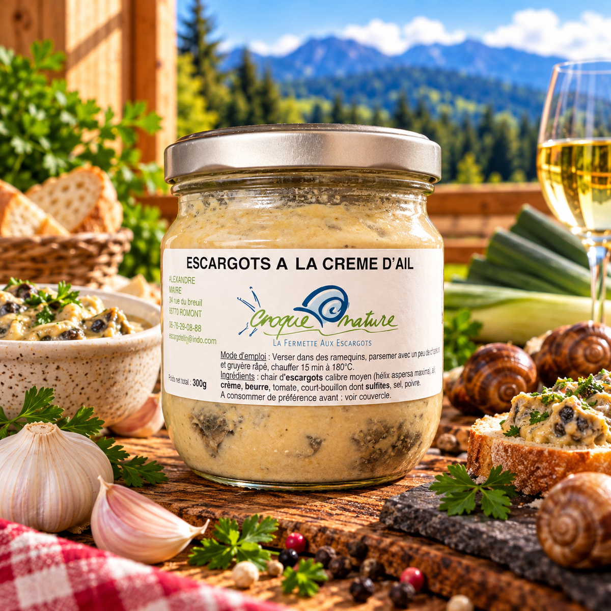 Escargots à la crème d'ail 300gr