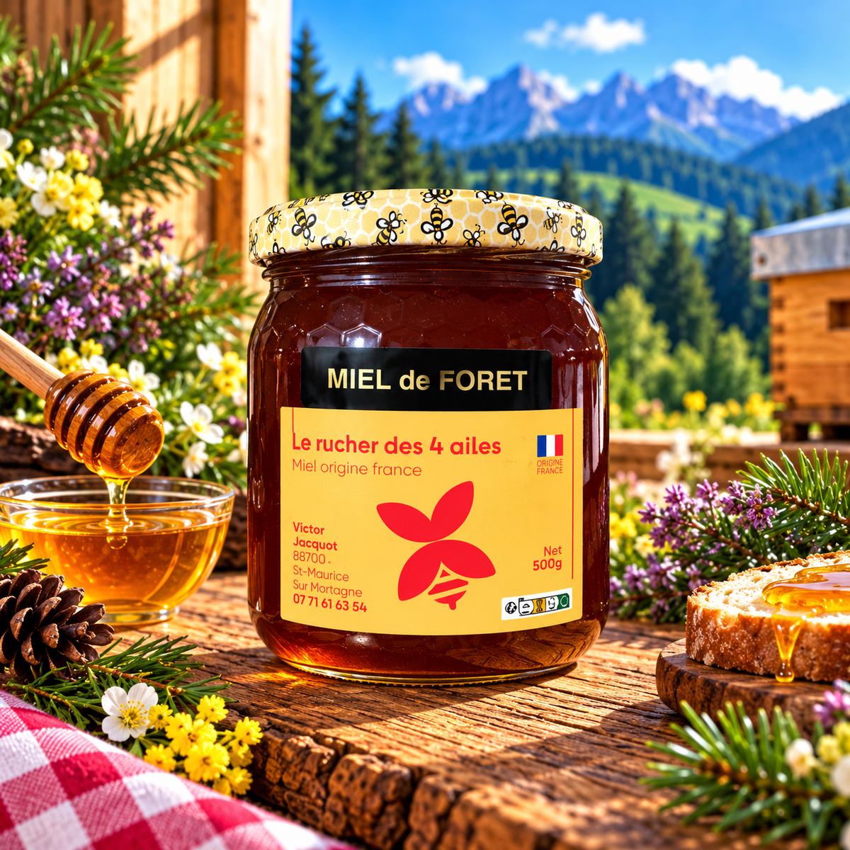 Miel de Forêt des Vosges Pot de 500Gr