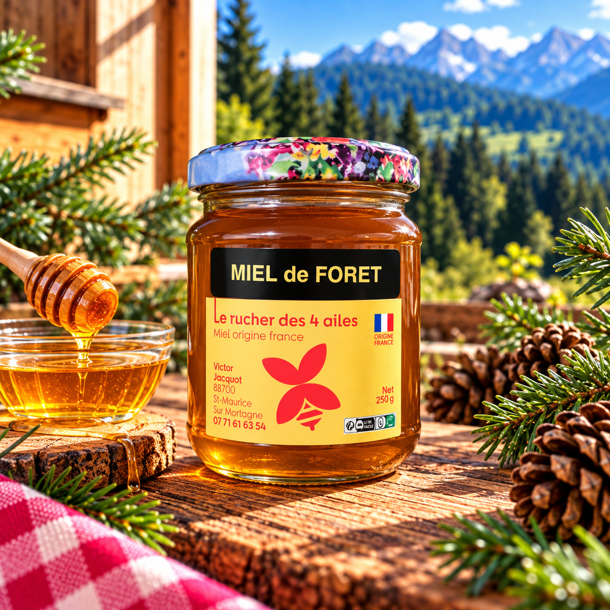 Miel de Forêt des Vosges Pot de 250Gr