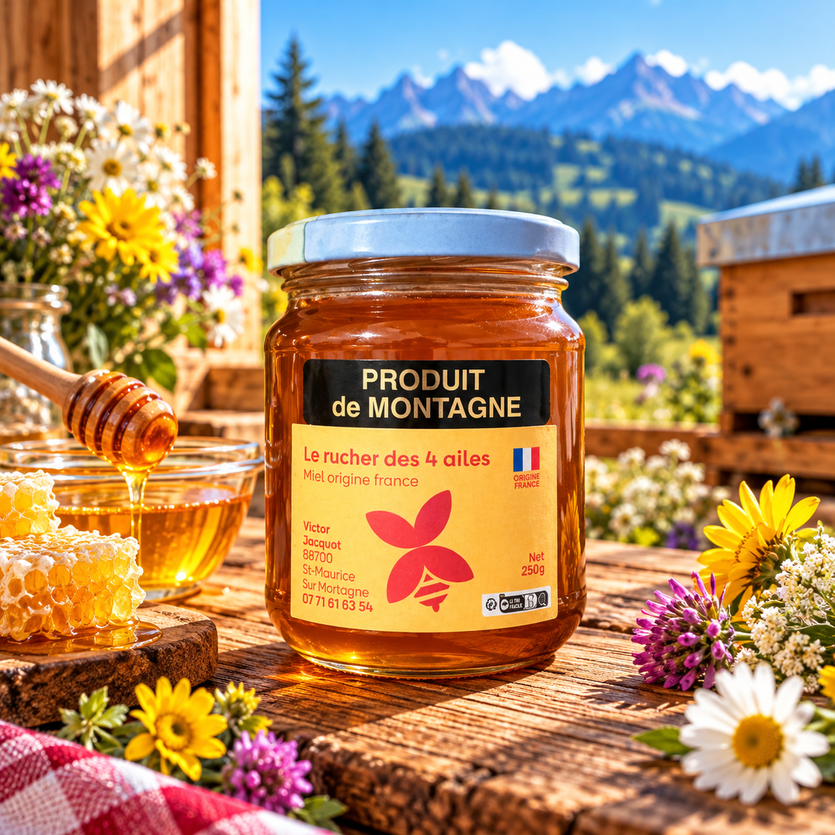 Miel de Montagne des Vosges Pot de 250 Gr