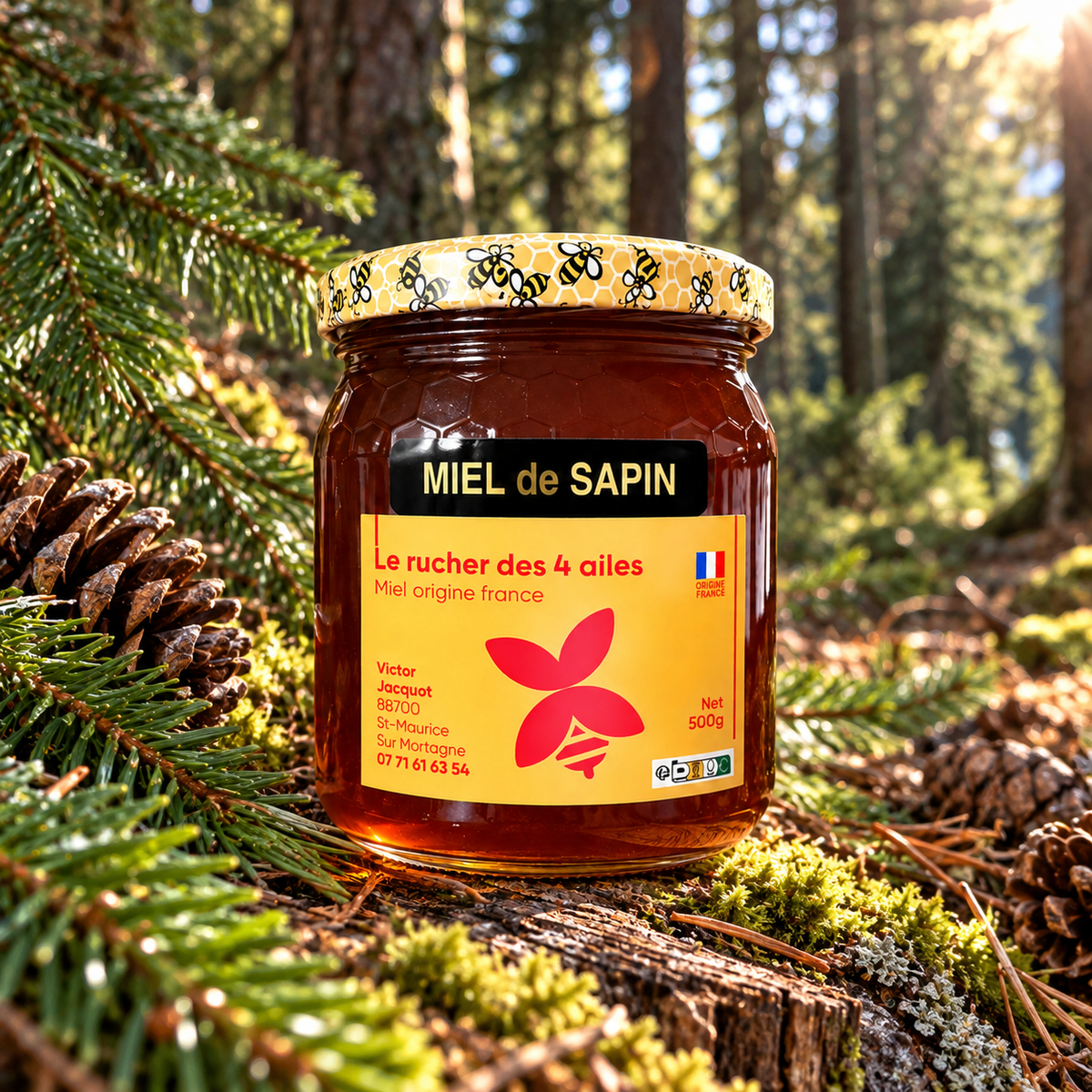 Miel de Sapin des Vosges Pot de 500Gr