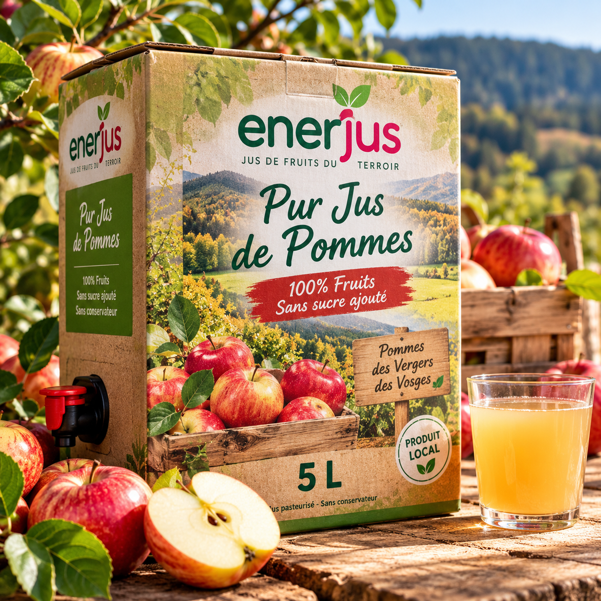 Cubi de Jus de Pomme des Vosges – 5 Litres