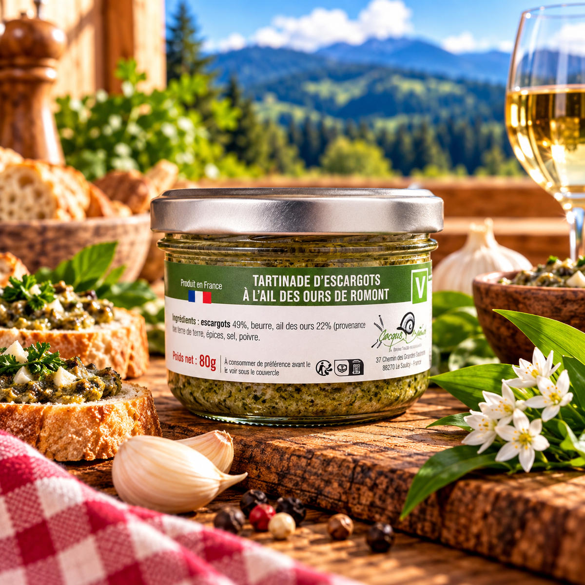 Tartinade d’escargots à l’ail des ours – 80 g