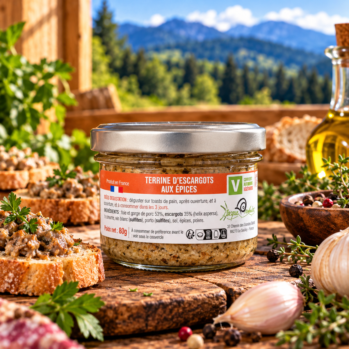 Terrine d’escargots aux épices – 80 g