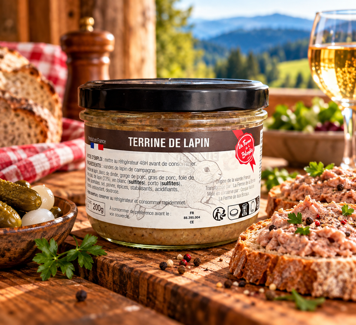 Terrine de Lapin de Campagne – La Ferme de la Blonde – 200 g